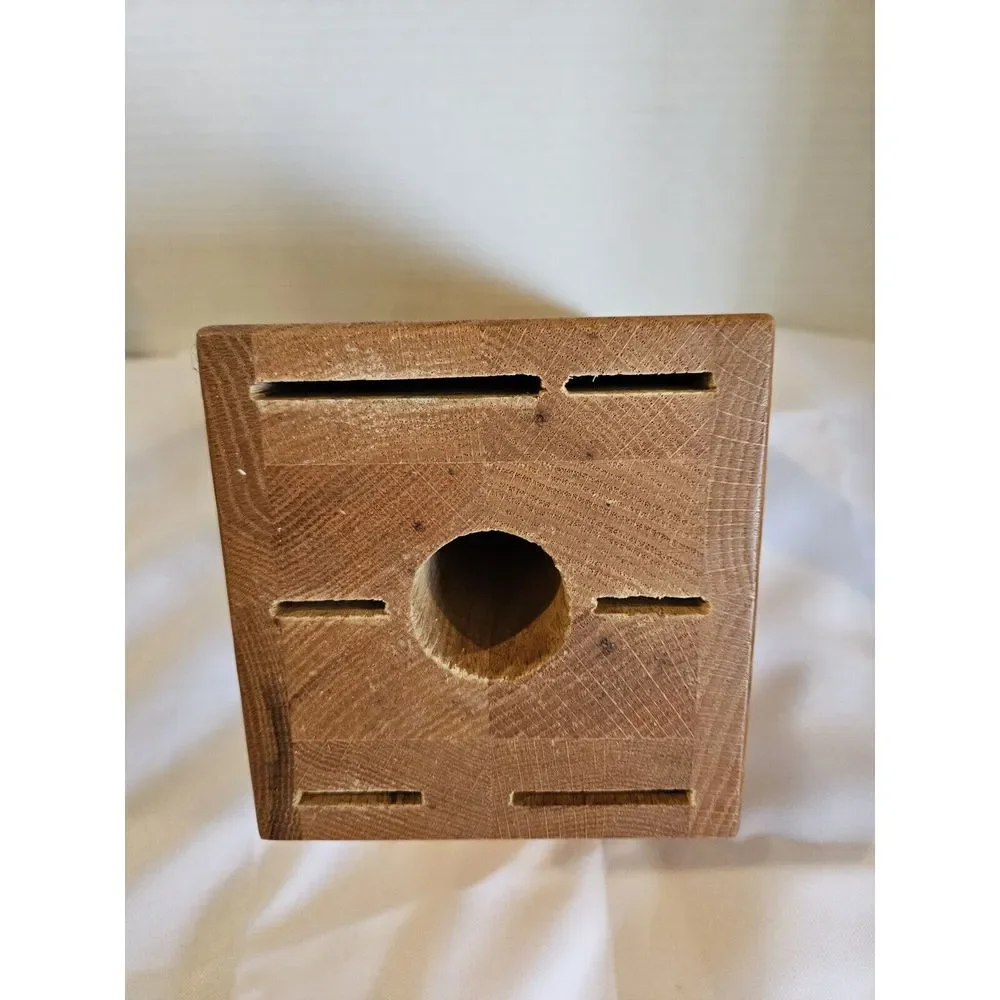 CUTCO Solid Honey Oak Wood (13 Slot) KNIFE STORAGE BLOCK Cutlery Knives USA MADE